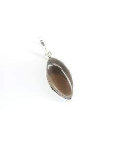 Pendant of Quartz Smoky Eye Big- Sterling Silver 925 2