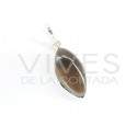Pendant of Quartz Smoky Eye Big- Sterling Silver 925