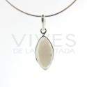 Pendentif de Quartz Smoky Eye Grand- Argent 925
