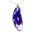 Colgante de Ágata Teñida de Lila (Baño de Oro)