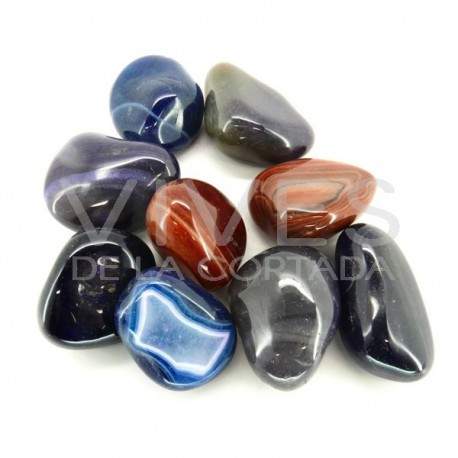 Rodados de Ágata Teñida Mix 4x3cm (pack 250gr)