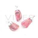 Pendentif rhodochrosite Plaqué Rhodium - Plaqué Argent