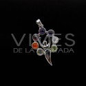 Colgante Mujer con Minerales de los Chakras - Baño de Plata